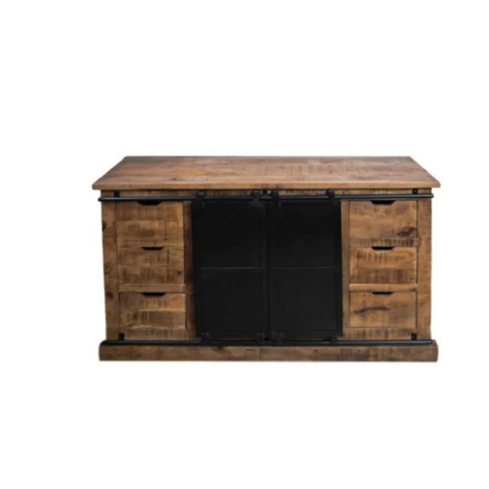 European style living room cabinets office furniture With Solid Wood And metal crafts legs storage box and storage drawers