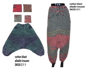 Unisex Boho Stylish Alladin Trousers Cotton <strong>Blast</strong> Colorful Designs Fashionable Fancy Cargo Pants for Summer