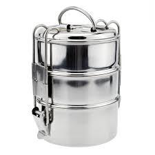 Stainless SteelとTiffin <span class=keywords><strong>4</strong></span>ロングロッククリップシンプルな弁当ランチボックス