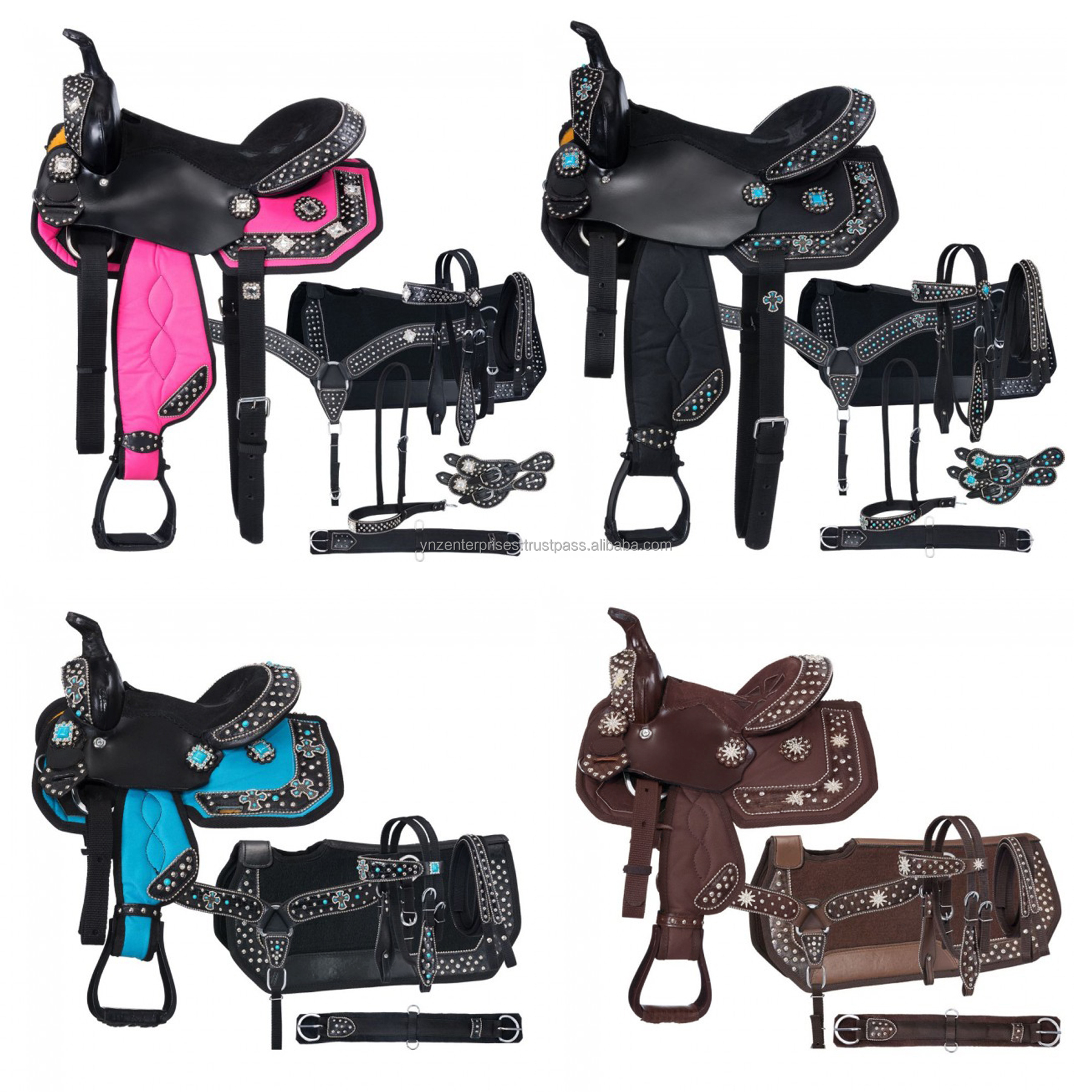 Black, Brown, Blue, Pink