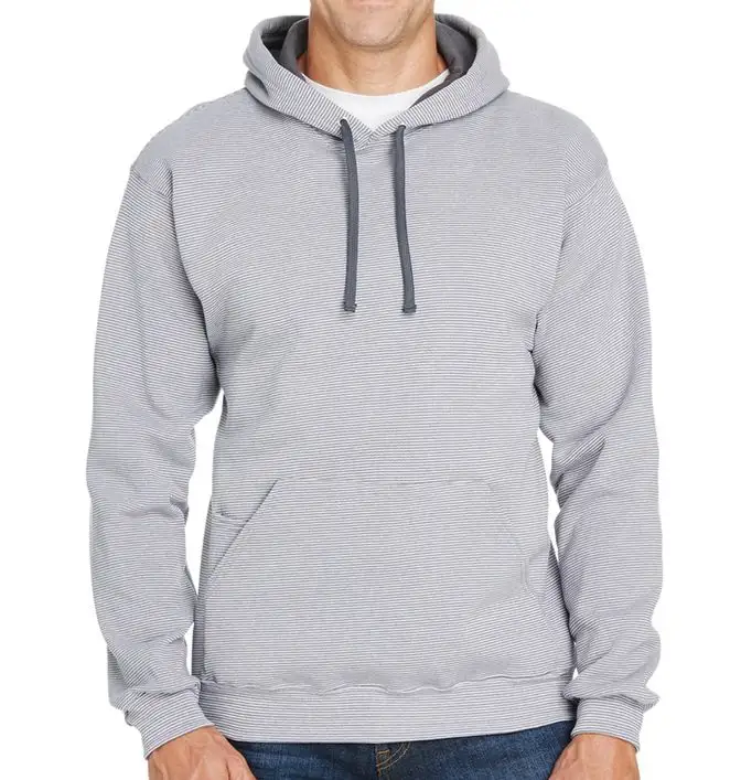 Light Heather Grey Sudadera Fleece Heather Grey Pullover Hoodie Hombres Super algodón 70/30 Pullover Hood Hoodies