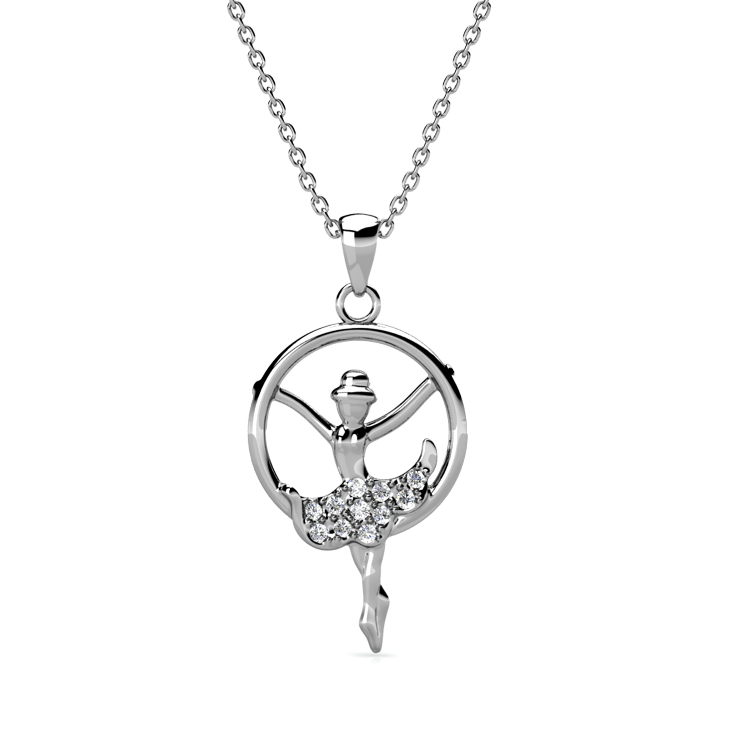 BRASS 18k White Gold Plated Necklace