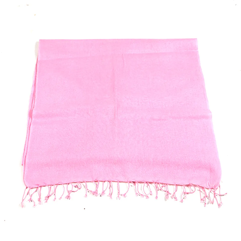 Silenziatore sciarpa mezza stola in Cashmere rosa di dimensioni personalizzate per fornitore donna