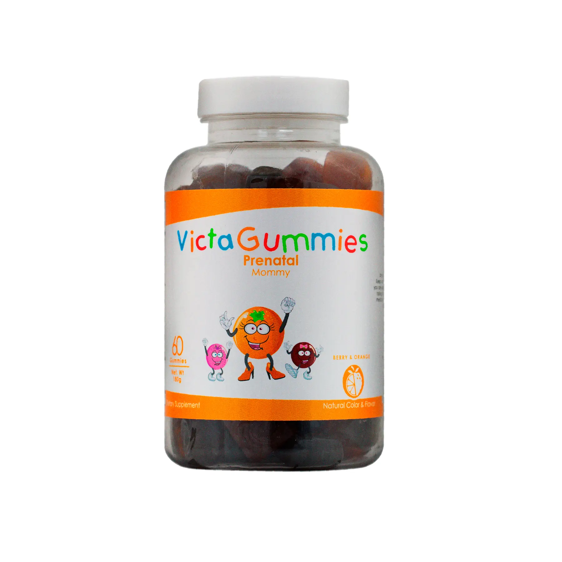 VictaGummies Prenatal 60 gummies per bottle - Food supplement for pregnant women with essential Vitamins and Minerals.