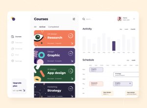 Diseño del sitio web de la reserva del curso de aprendizaje en línea, el mejor diseño del sitio web universitario