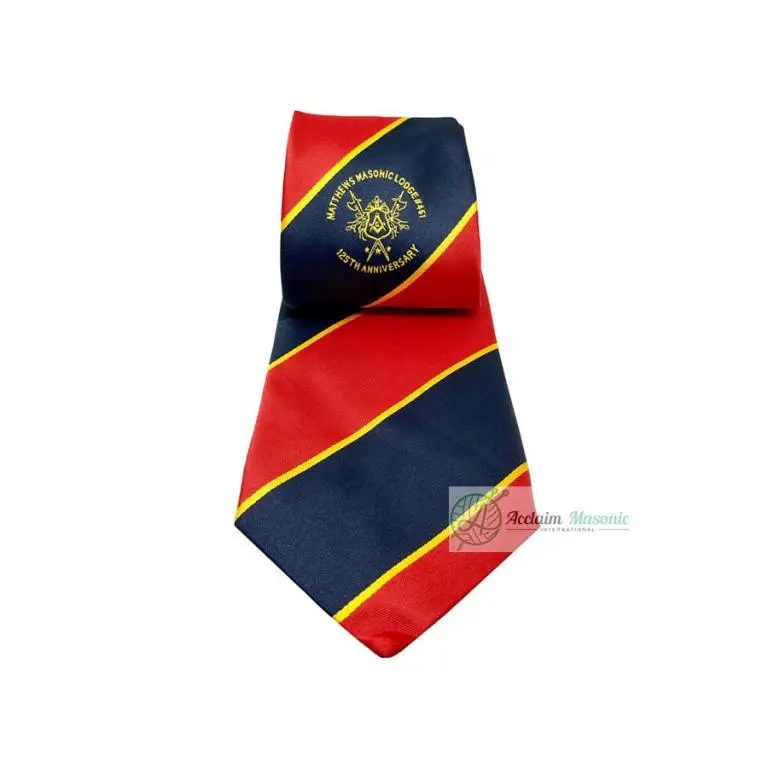Necktie Striped Type Neckties Red Necties with Custom Design