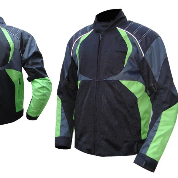 Motorrad Motorrad wasserdichte Cordura Jacke Kawasaki grüne Farbe