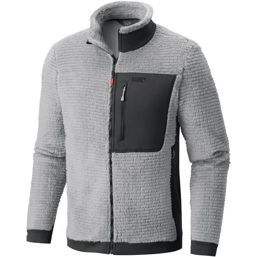 Fleece Jacket Custom Men Bomber Windproof Button Design Lightweight Cotton Blank Black Fleece Jacket