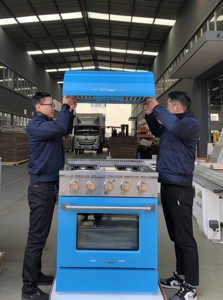 SENG ETL 36 in。4.4 cu. ft.燃气灶具6个燃烧器炉灶面和不锈钢重型铸铁炉排的燃气灶具烤箱