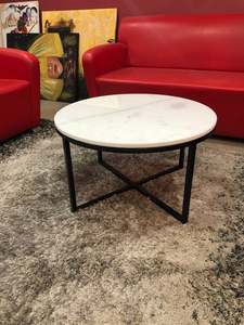 New Arrival White Marble Top Coffee Table With Stainless Steel Base for Living Room Center Table High Quality Side Tables