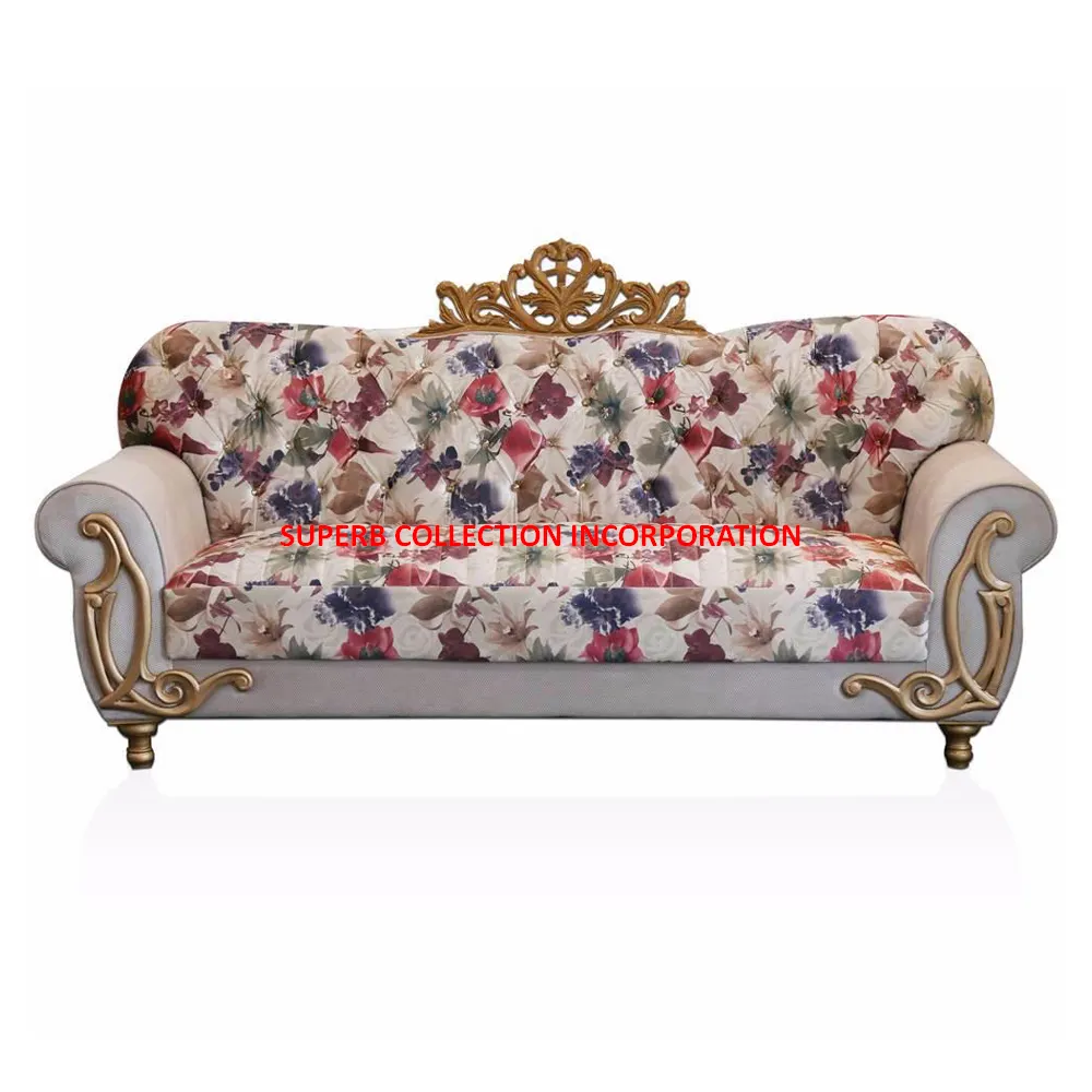 Novo sofá floral estampado, sala de estar, feito à mão, sofá de casamento ou casamento, venda quente