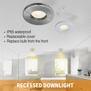 โคมไฟ LED ทรงกลมสำหรับห้องน้ำ,ดาวน์ไลท์แบบกันน้ำ IP65โคมไฟติดเพดานแบบฝัง - Product Image 6