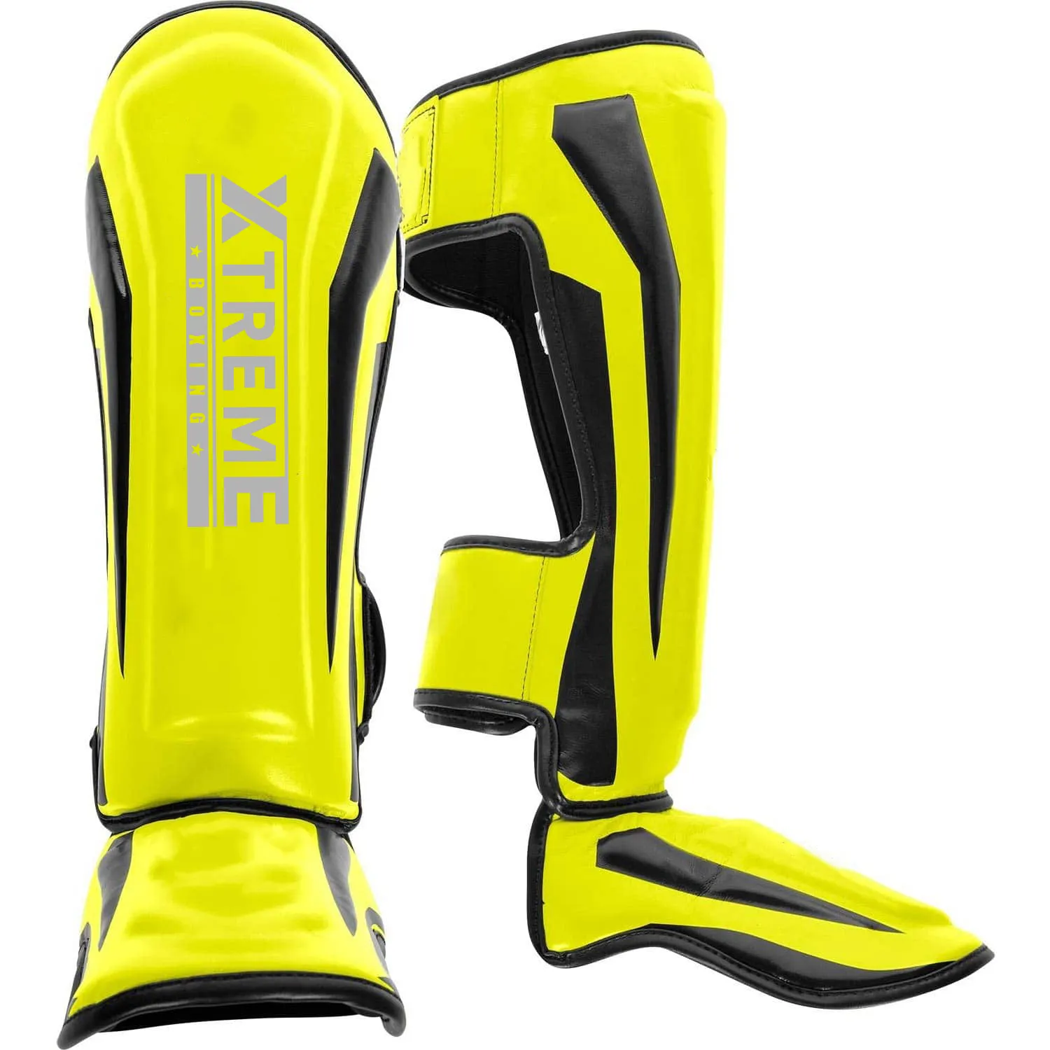 Kickboxing Treinamento Pernas Proteção Shin Pads Profissional MMA Vencedora De Couro Sintético Shin Guard com Logotipo Personalizado