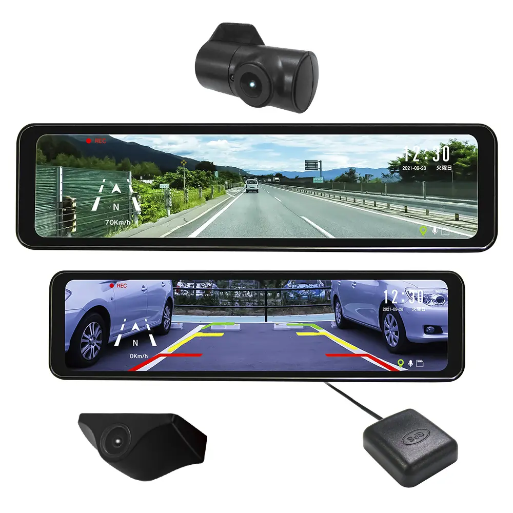 Build-in GPS Mini Dash Cam Mirror Dashboard Car Rear Camera With G Sensor Mirror dvr mirror dash cam dual cameras driving record