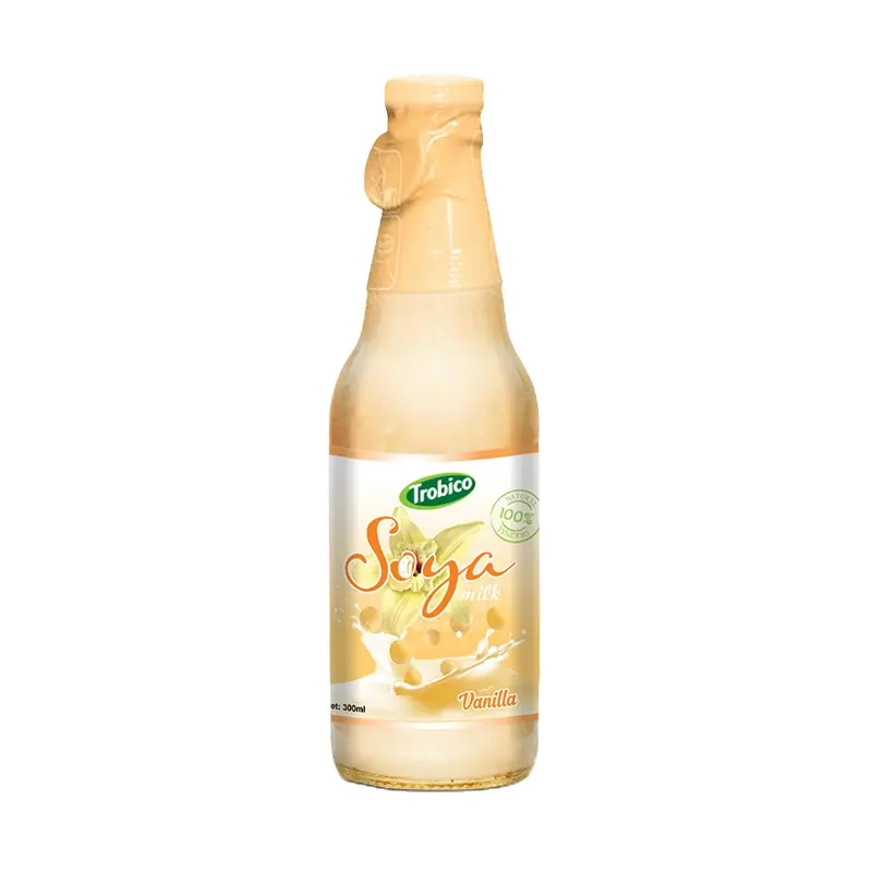 स्वास्थ्य के लिए अच्छा Trobico ब्रांड 300ml कांच की बोतल प्राकृतिक सोया दूध पेय