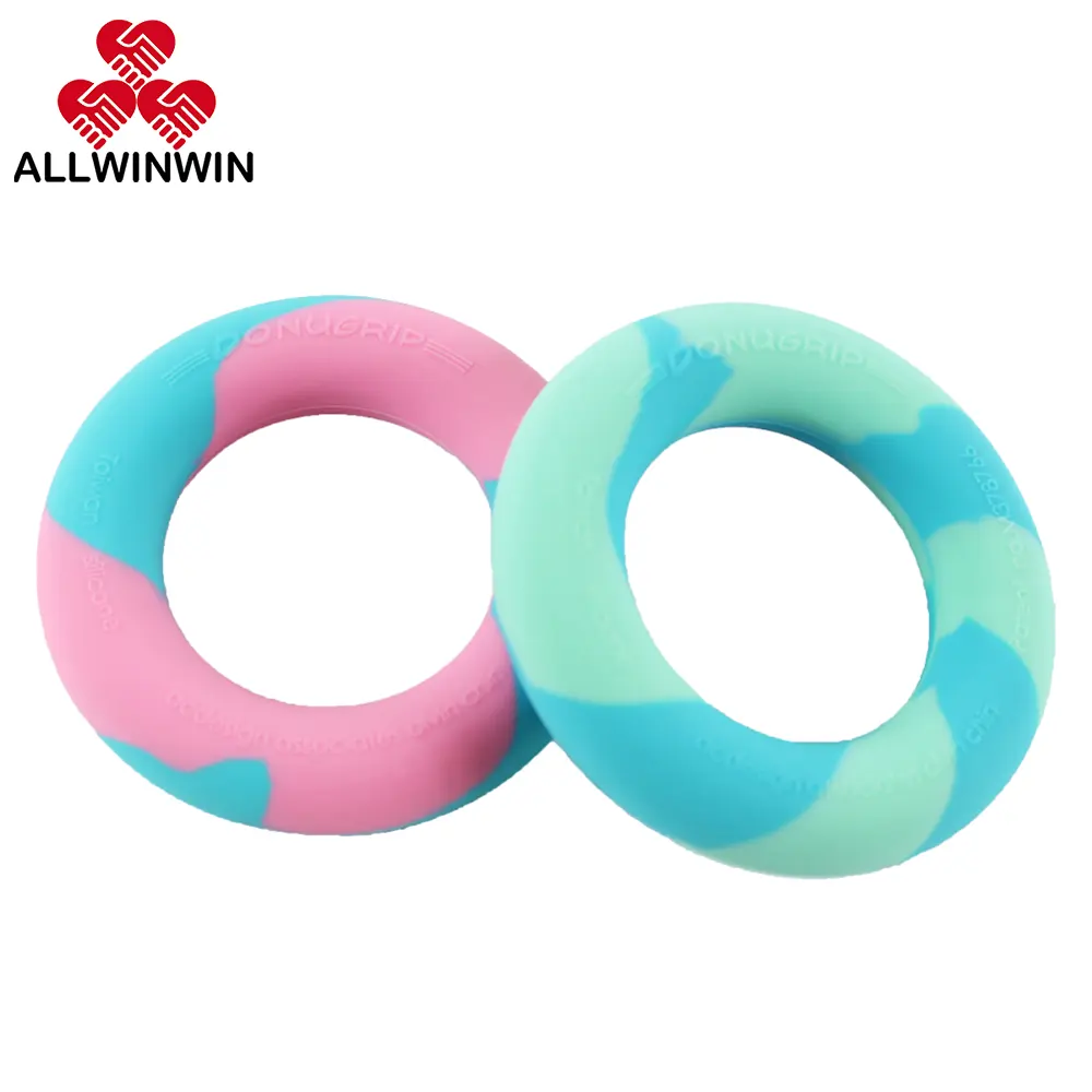 Allwinwin punho de mão hgr27, anel de rosquinha colorido em formato de o