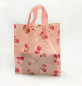 Hot Item Transparent and Environmentally Friendly Take Out Bag Printed LDPE/HDPE <strong>Soft</strong> <strong>Loop</strong> <strong>Handle</strong> Shopping Bag Made by HANPAK JSC - Product Image 6