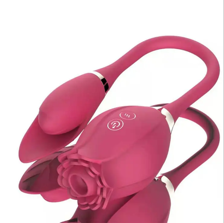 Vibrador par sucção de clitóris duplo, cabeça rosa sugador sexo clitoriano rosa azul vermelho rosa brinquedo sexual para casais