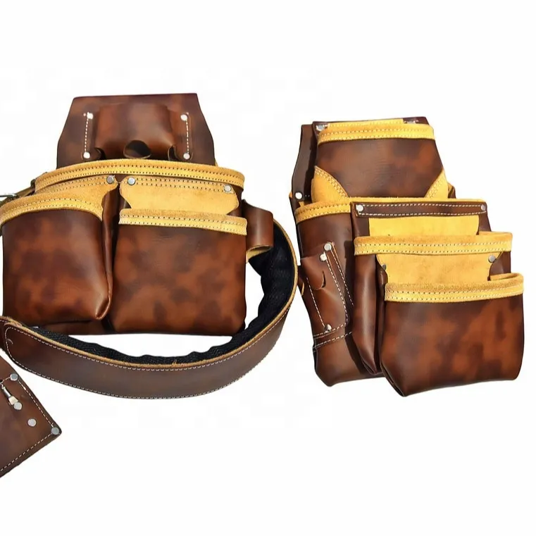 Cinturón de cuero de mano de alta resistencia, herramienta múltiple, bolsa de sujeción, venta al por mayor