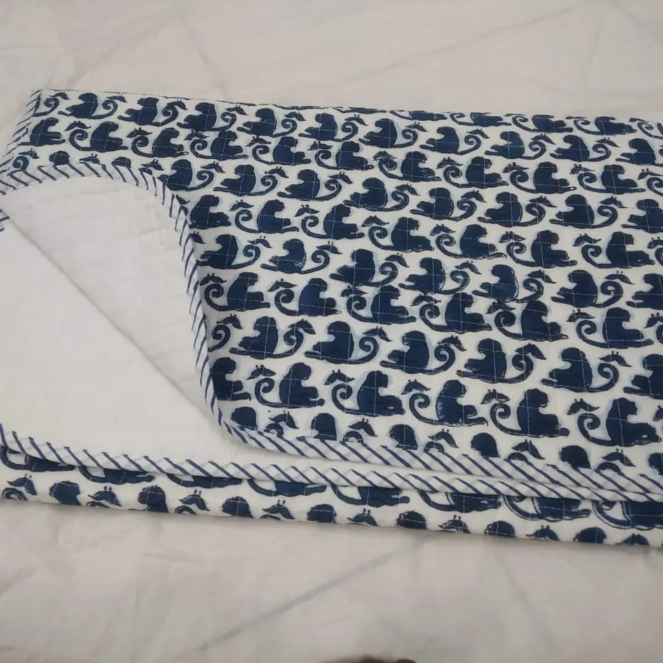 القطن قماش مطبوع يدوي المطبوعة Unic آلة لحاف جميلة مطبوعة القطن لحاف الطفل لينة بطانية أطفال من القطن