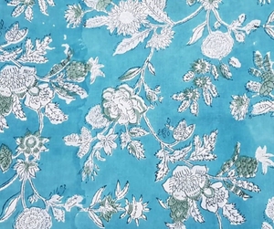 Hand Block Sanganeri <strong>Jaipur</strong> Printed Indian Fabric - Product Image 2