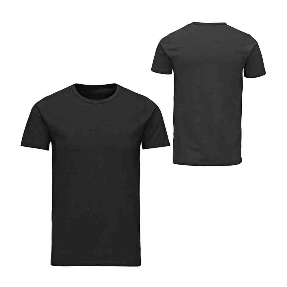 Magliette da uomo personalizzate all'ingrosso T-shirt in cotone 100% moda Casual girocollo tinta unita con finiture a contrasto per uomo