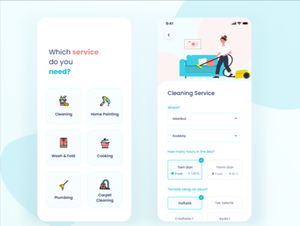 Android/IOS Buchtyp Mobile Software für Design und Entwicklung Online-Versand Wasch dienste App für mobile Geräte