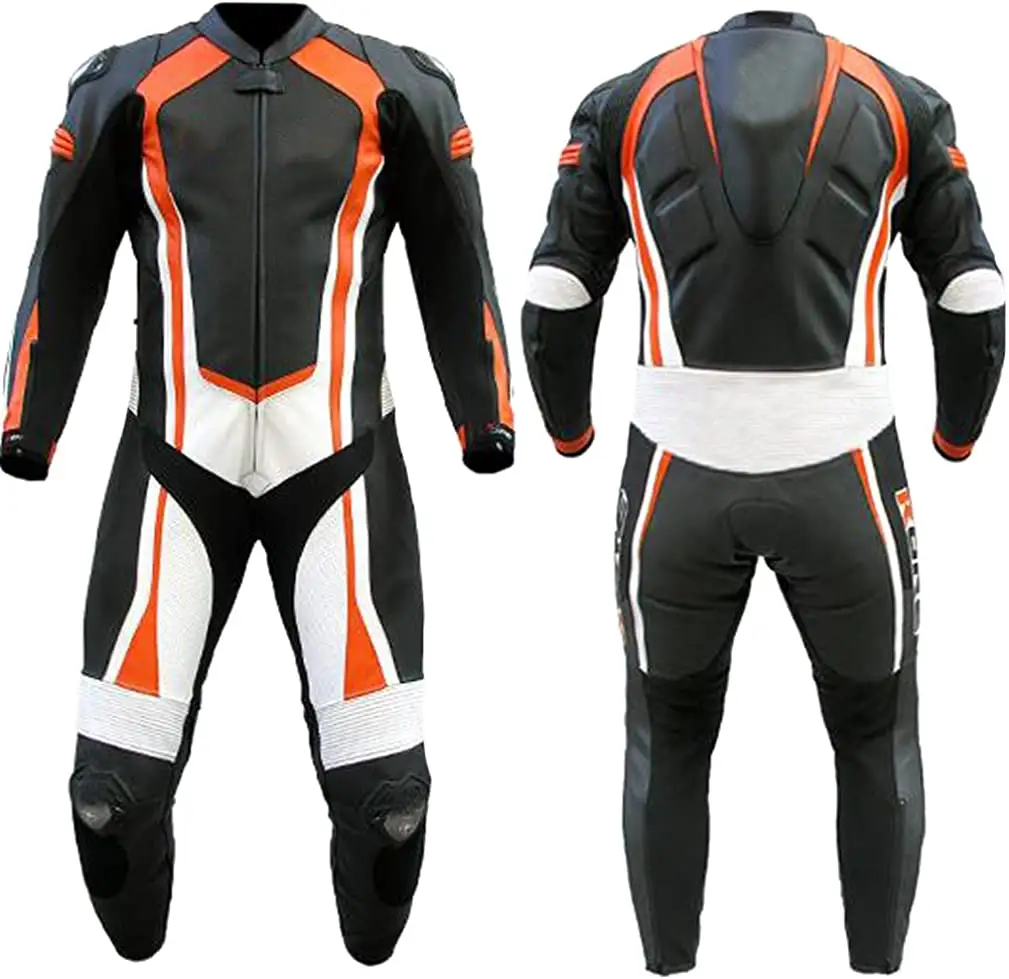 Custom Made Motorbike Leather Suit Racing Suit Men's Motorcycle Riding Protection 100% Genuine Cowhide Leather UF CO Fashion