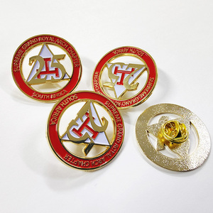 Top Bán Buôn Masonic Phong Cách Kim Loại Tùy Chỉnh Dập Chết In Huy Hiệu Miễn Phí In Ấn Badge & Emblem Loại Ve Áo Pin - Product Image 6