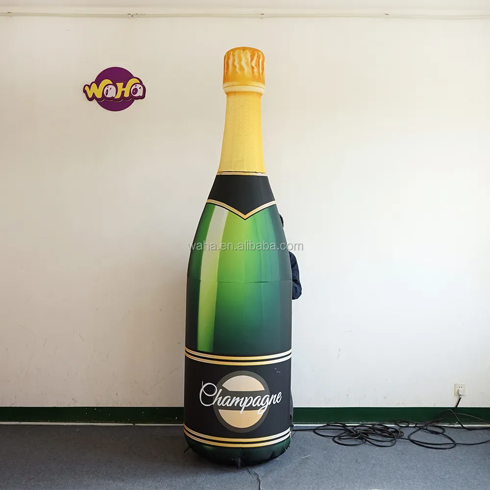 Bouteille de bière gonflable géante, en forme de champagne, pour publicité