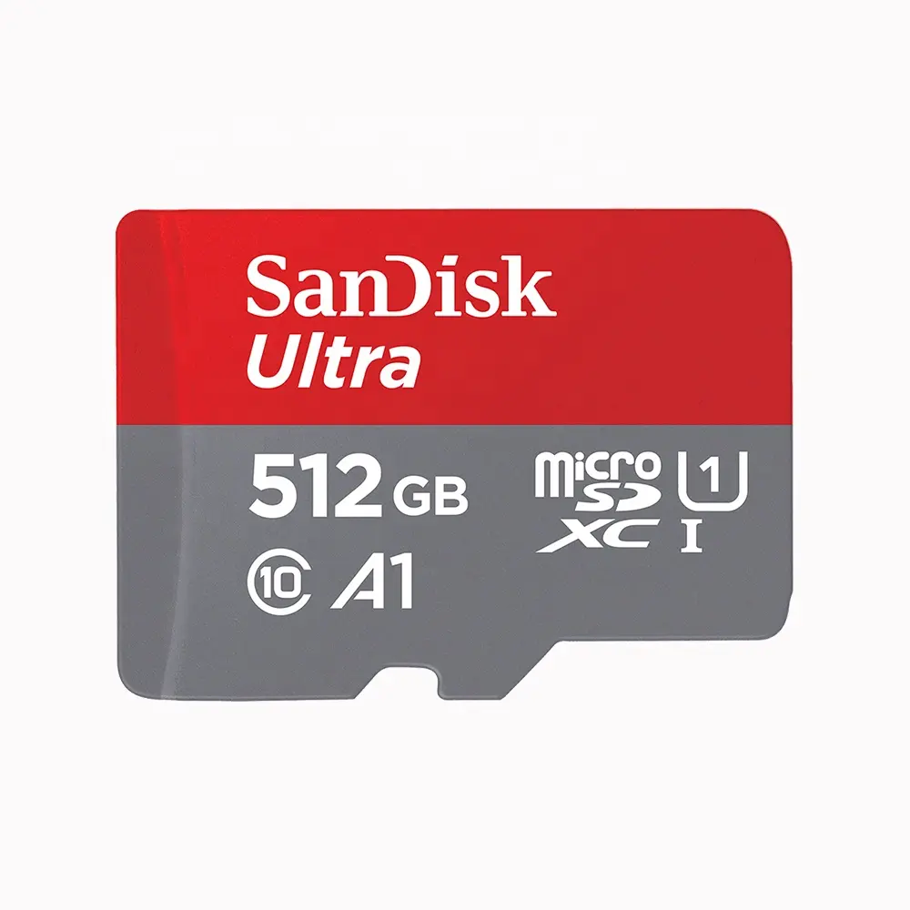 SanDisk Ultra UHS-I A1クラス10マイクロSDXCカードメモリカード512GBフラッシュTFカードアダプターなし