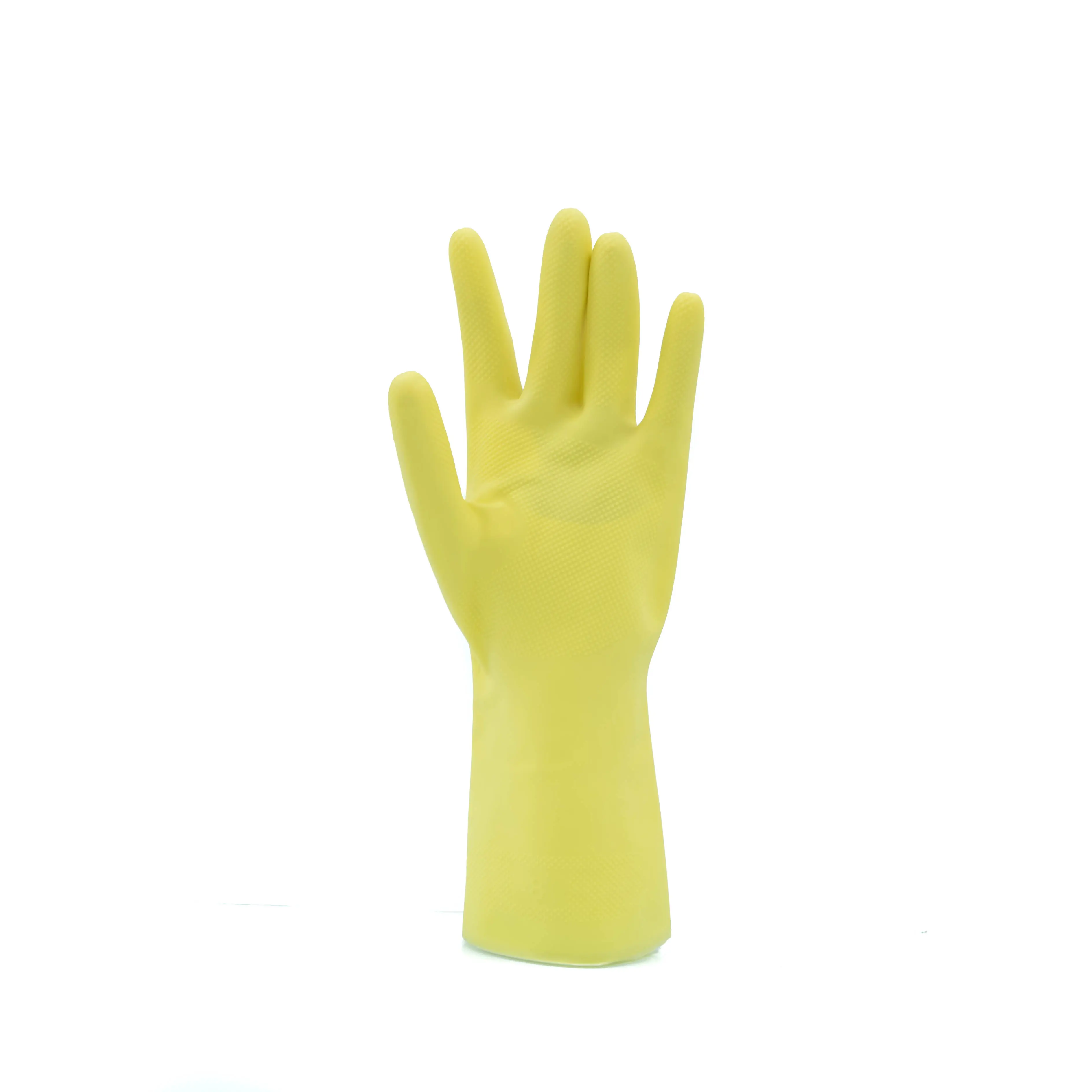 [YFL2] Manufacturer price top quality colorful all purpose home cleaning waterpoof flocklined non-slip reusable rubber gloves