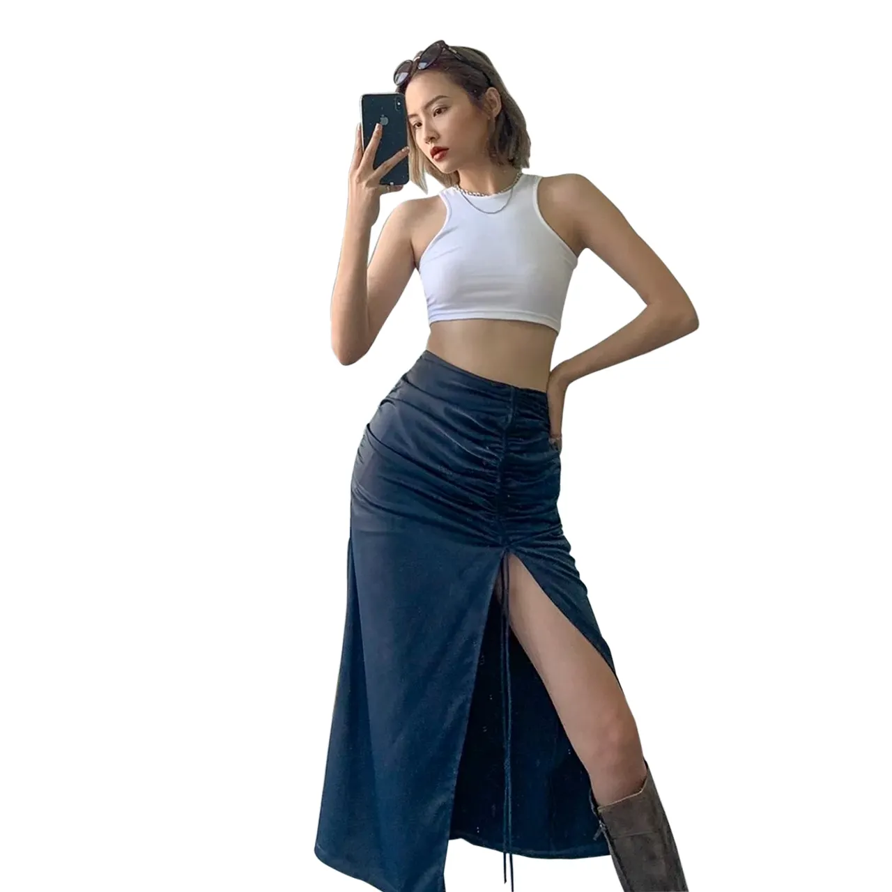OEM 2021 Sommer New Fashion Hochwertige Custom Damen Sexy Midirock & Kleid Polyester/Baumwolle Made In Vietnam