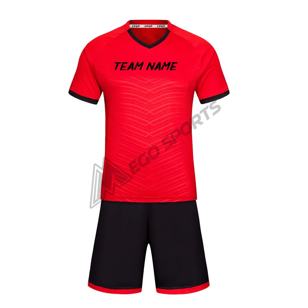 เด็กชุดฟุตบอลชุดเด็กฟุตบอลทีมย์เครื่องแบบการฝึกอบรมชุดระบายอากาศโพลีเอสเตอร์แขนสั้นเสื้อฟุตบอลชุด