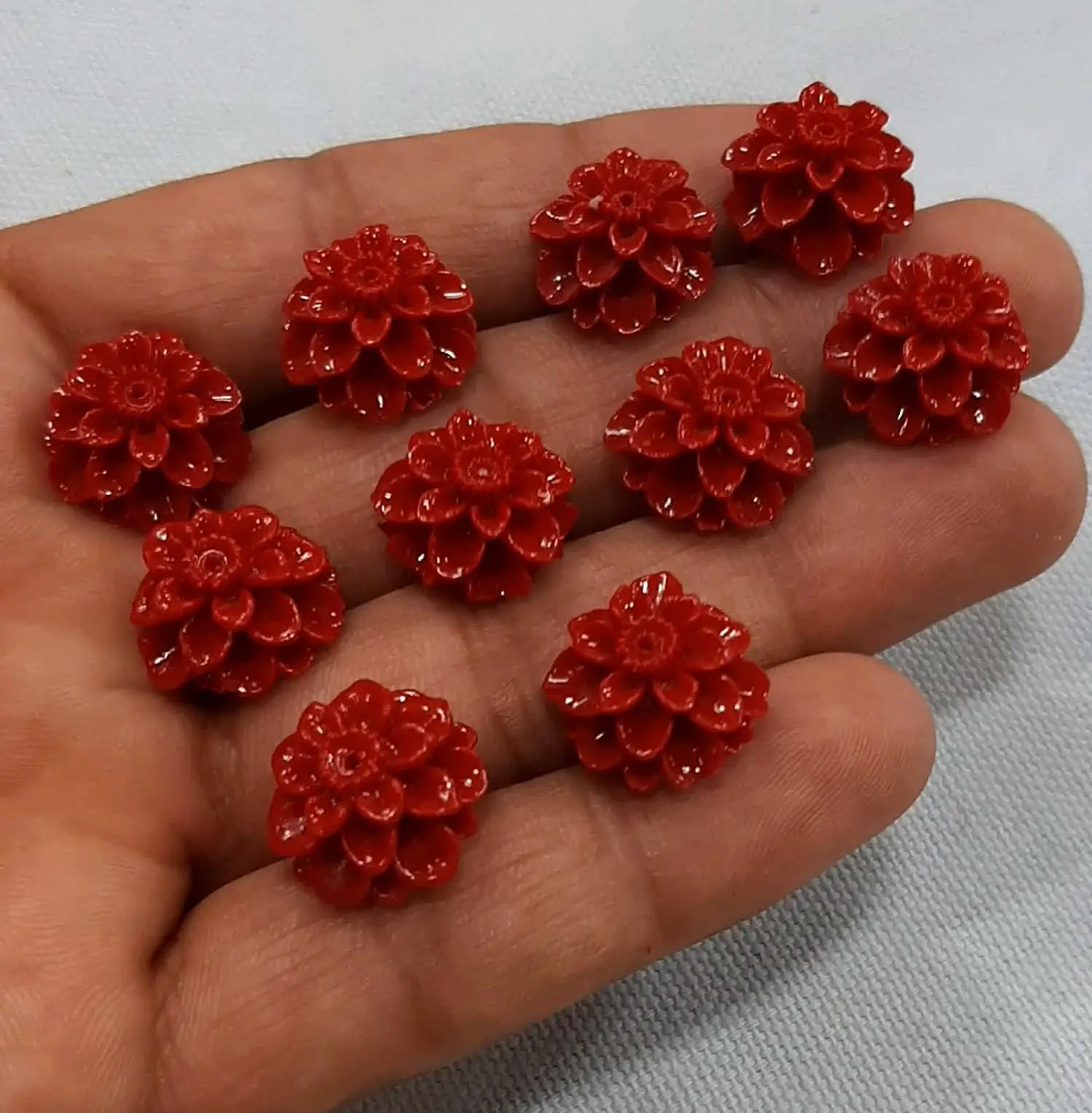 Pietra di corniola molto bella da 8mm a 10mm a 15mm gemme di intaglio di fiori di rosa per collana gioielli