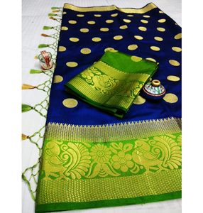 100% טהור גלם משי סארי/הודי Kanjivara סגנון גלם משי sarees יצרן