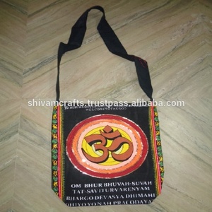 Mới hợp thời trang Ấn Độ Hindu vị thần in thiết kế thời trang Vai Túi Hindu vị thần in túi thần chú in Mesenger Túi <span class=keywords><strong>Om</strong></span> Túi - Product Image 4