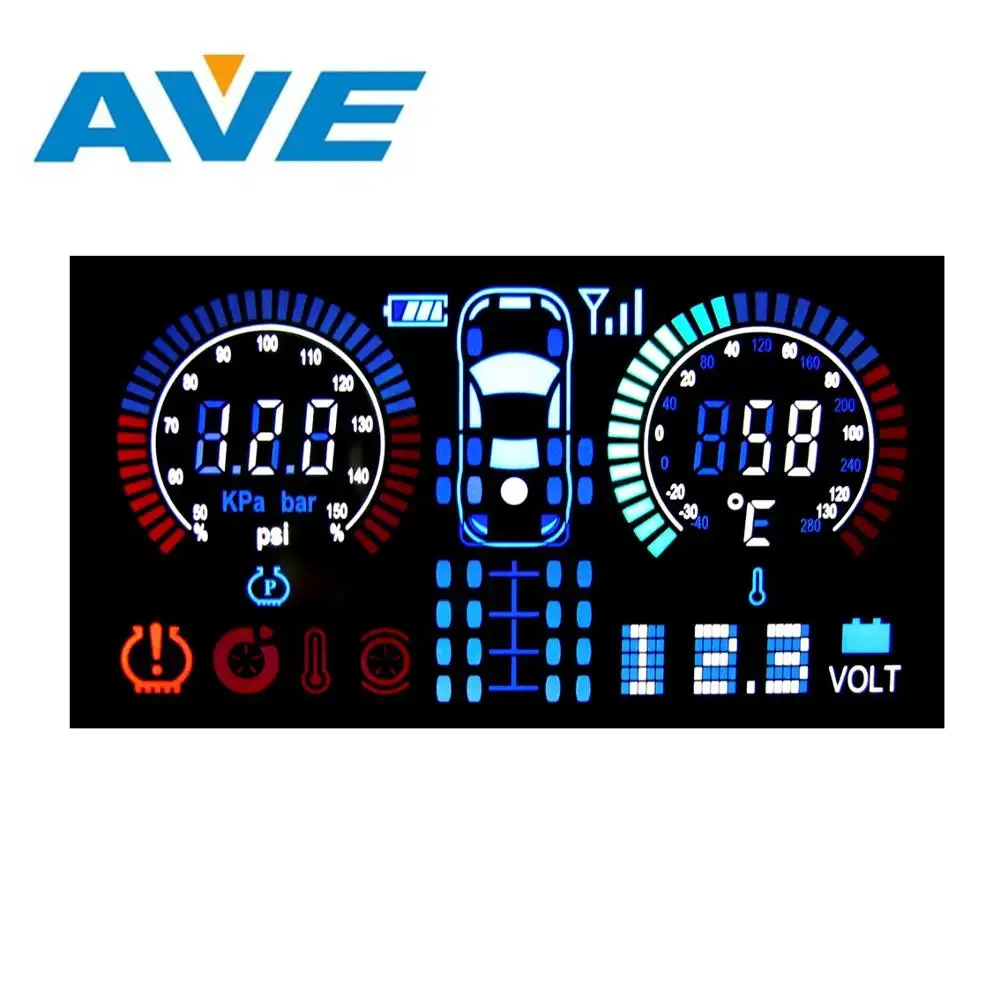 AVE TPMS TFTLCDディスプレイタイヤ空気圧監視システムOEM