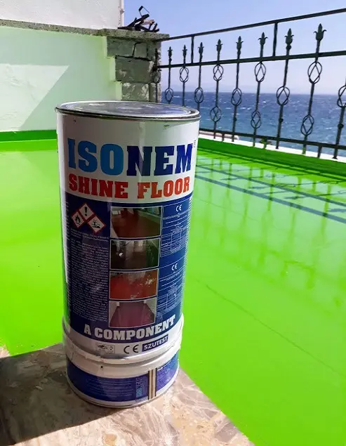 ISONEM SHINE SOL, PEINTURE À BASE DE POLYURÉTHANE 2 PARTIES, NON JAUNANT, INTÉRIEUR ET EXTÉRIEUR, FABRICANT DE TURQUIE