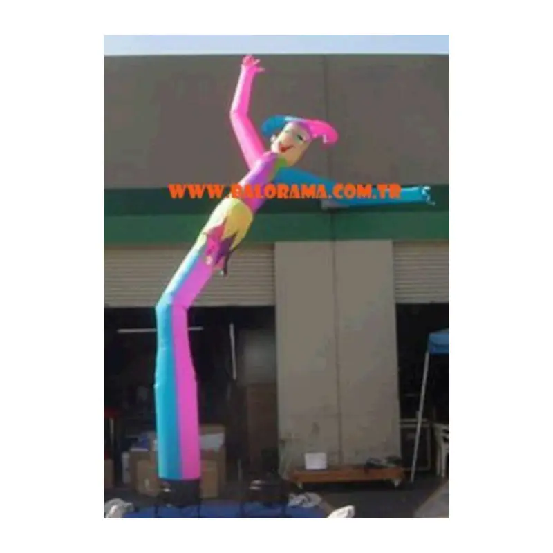 pink fly tube, clown sky dancer