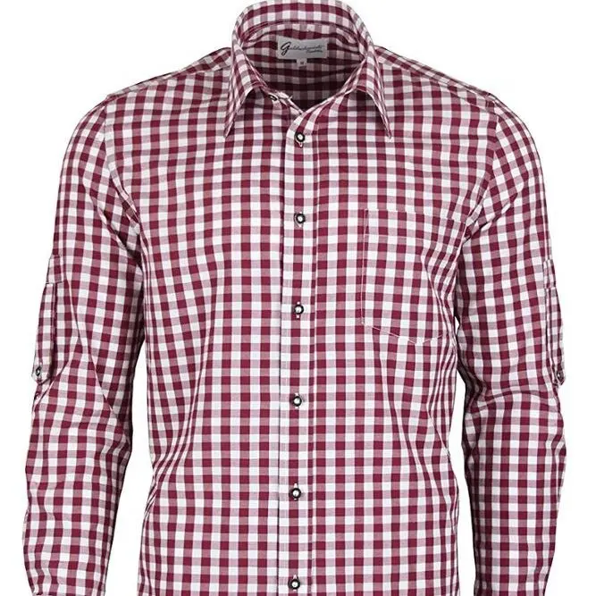 Custom Traditional Shirts/Trachten Bavarian Festival Cotton Checked Oktoberfest Men Herren Shirt