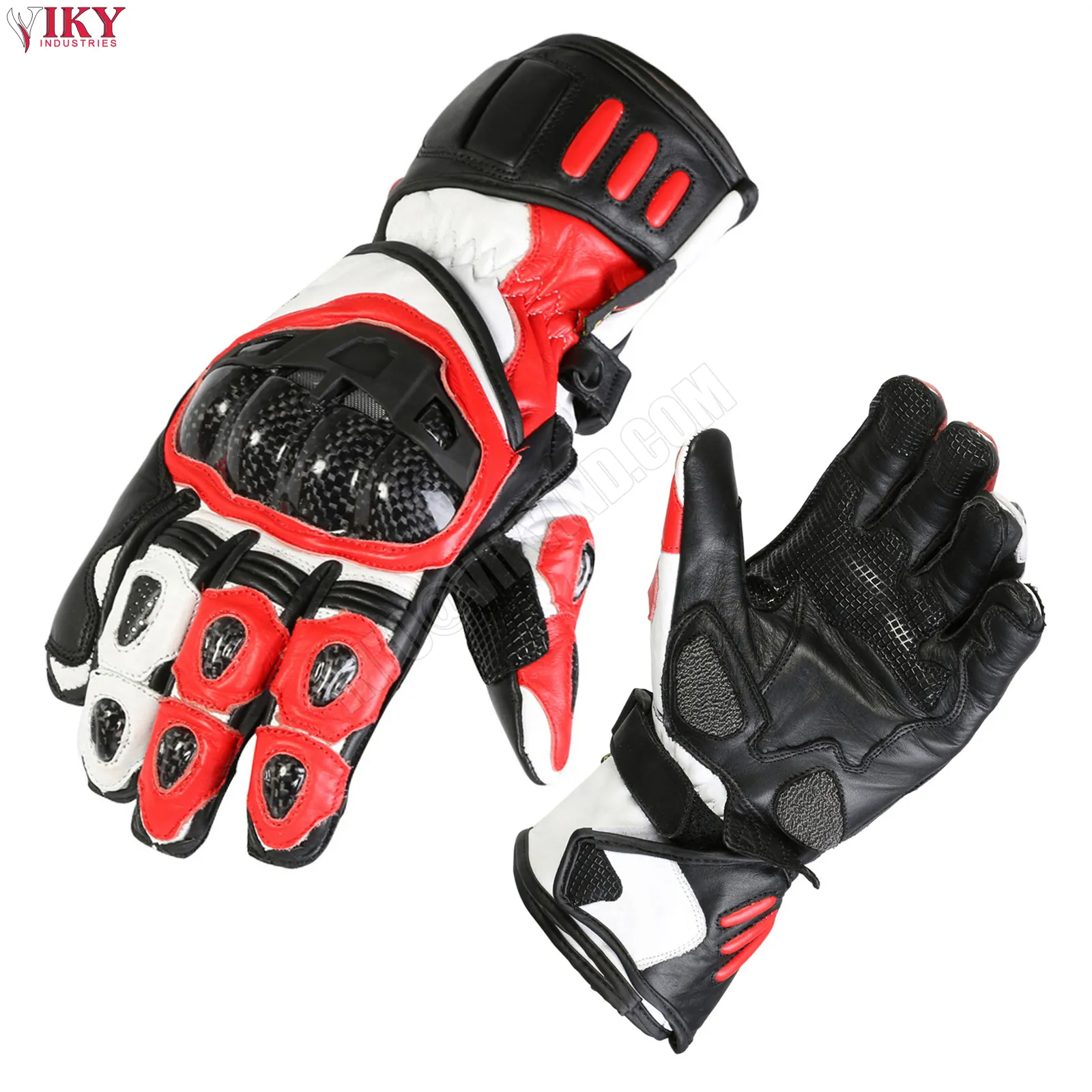 Kunden spezifisch bedruckte Großhandel Rot Schwarz Motorrad Motorrad Biker Handschuhe Bike Racing Schutz handschuhe