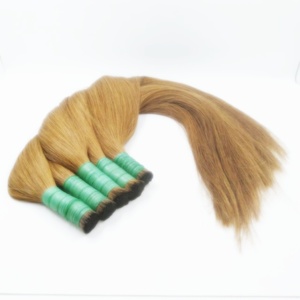 100% バージンヒューマンレミーヘアエクステンションプレミアム品質7A8Aグレードバルクストレート #27カラーストレッチ長さ20 \ "28 \" 30 \"