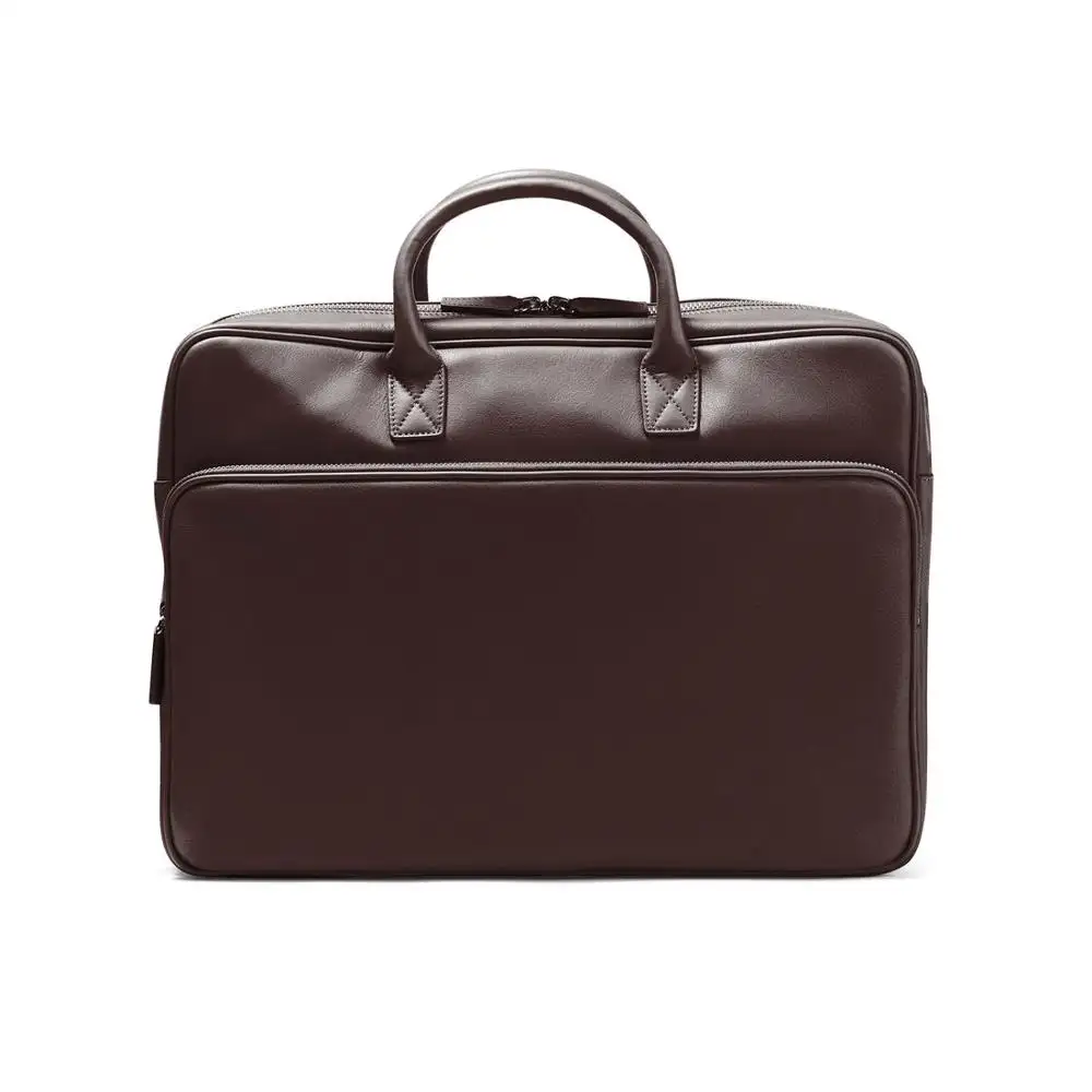 Leather laptop briefcase for women and men