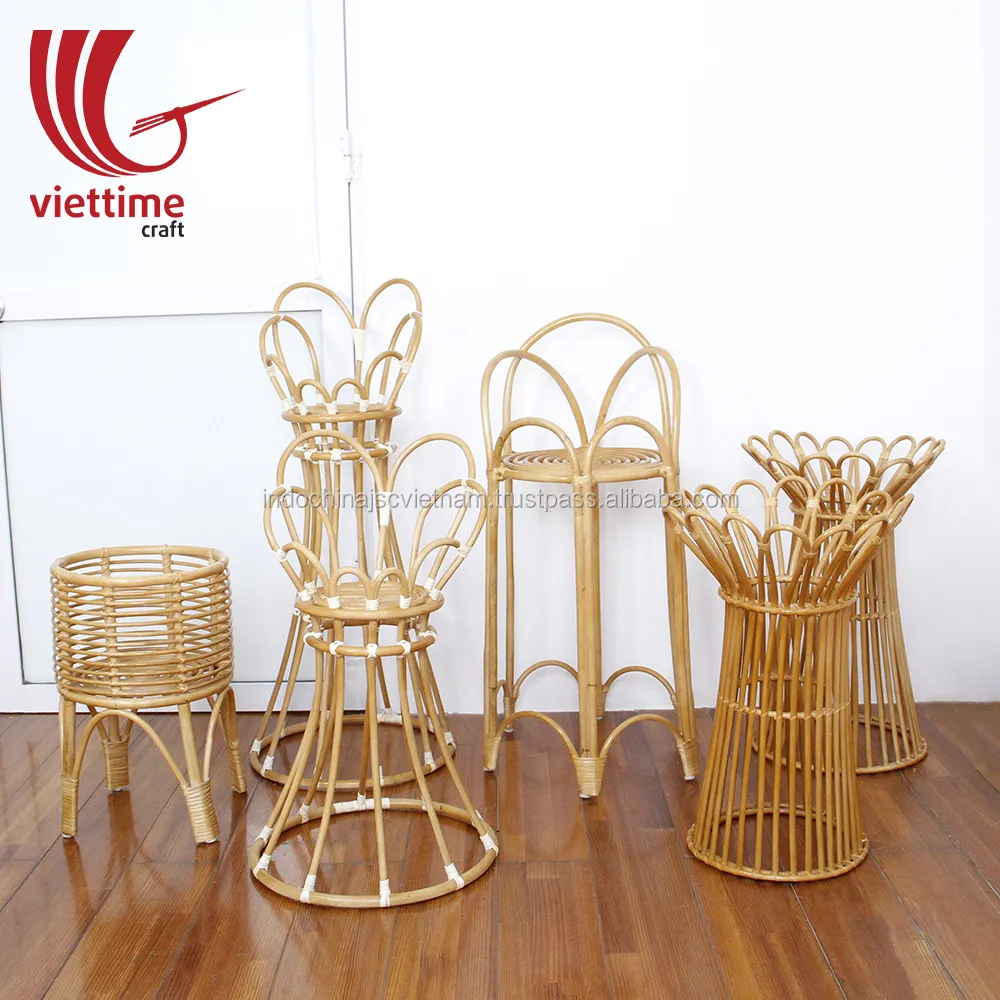 Nieuwe Collectie Van Rotan Plant Pot Stand/Planter Stand Gemaakt In Vietnam Groothandel