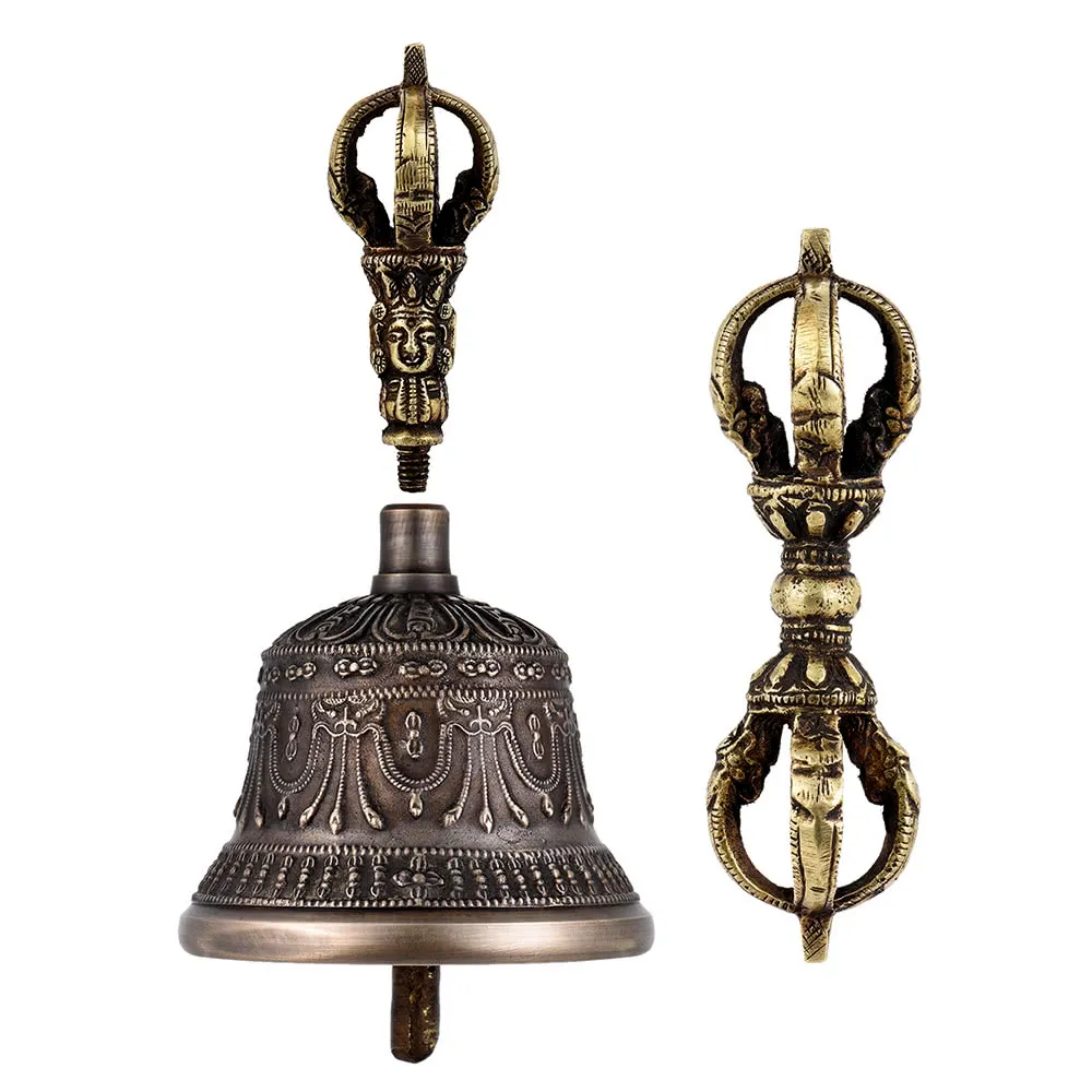 Vajra più venduti e dorje tibetano campana vajra manico carillon e per pratiche religiose campane