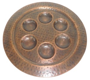 仿古铜金属上菜托盘新设计的勺子和玻璃优雅上菜托盘 - Product Image 1