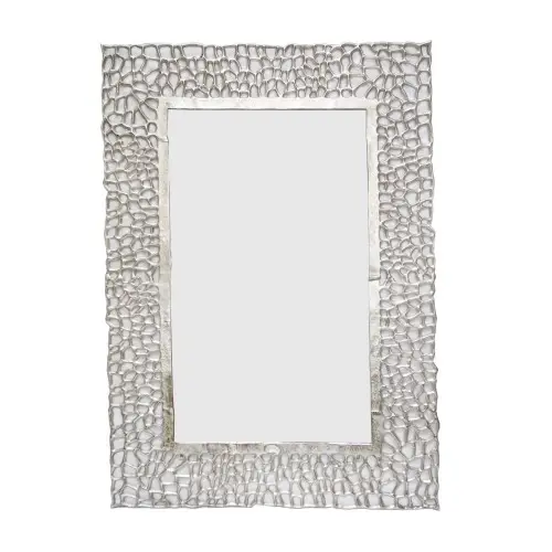 Metal Wall Mirror silver Color Wall Decor and Hanging