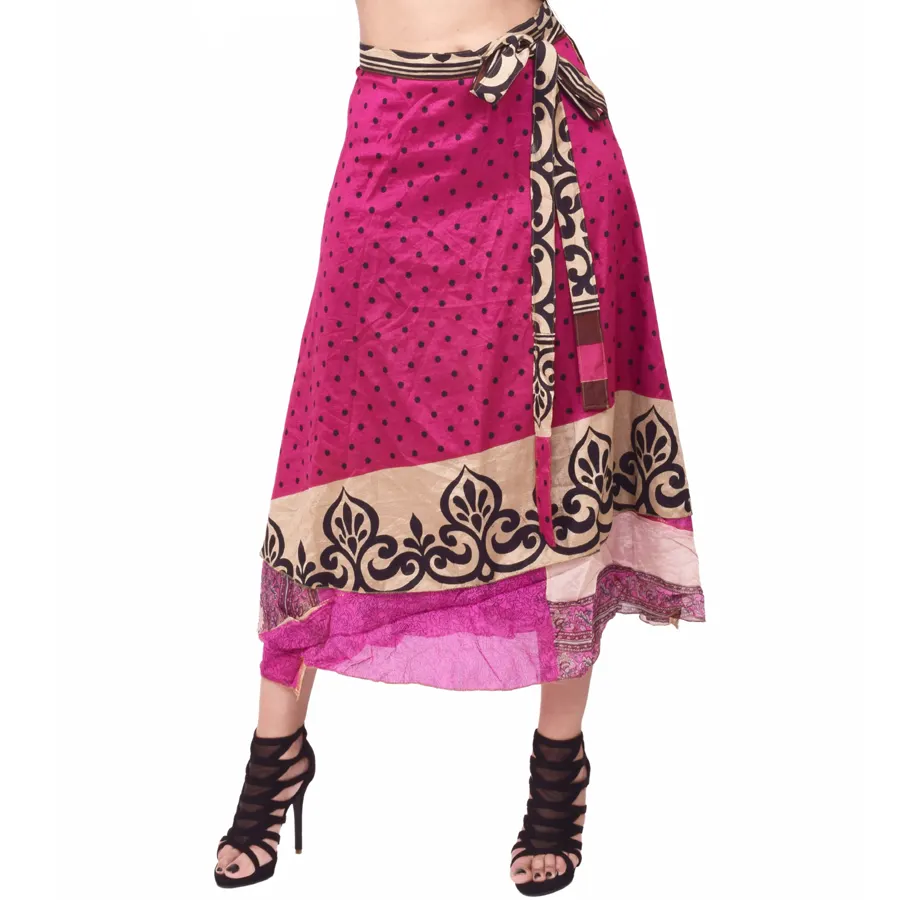 Toptan Lot el yapımı Vintage Sari ipek mini etek hint ipek Sari sihirli mini etek s