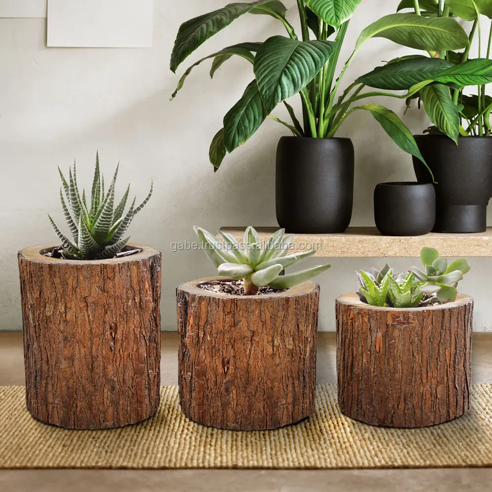 Set Of tree Plant Stand Corsa Solid Mahogany wood